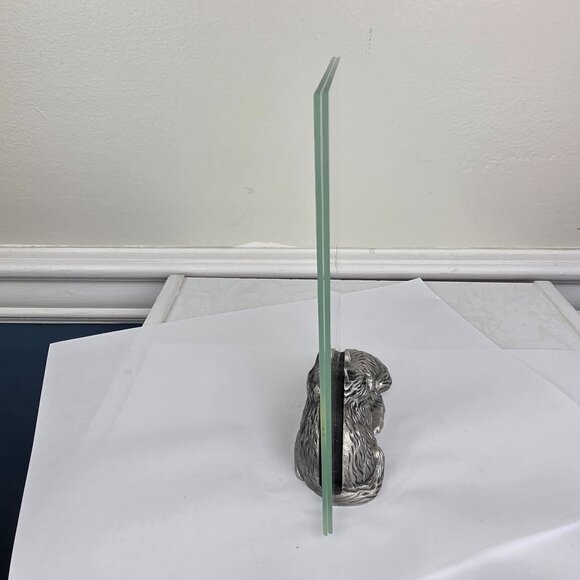 Burnes of Boston Pewter Cat Photo Holder 5x7 NWT - Picture 2 of 4